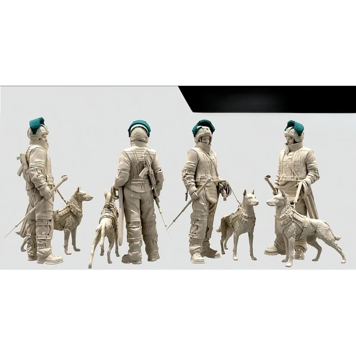 1/35 resin soldier model GK - Russian Armed Forces and Service Dogs - Unassembled and unpainted DIY kit 1231R