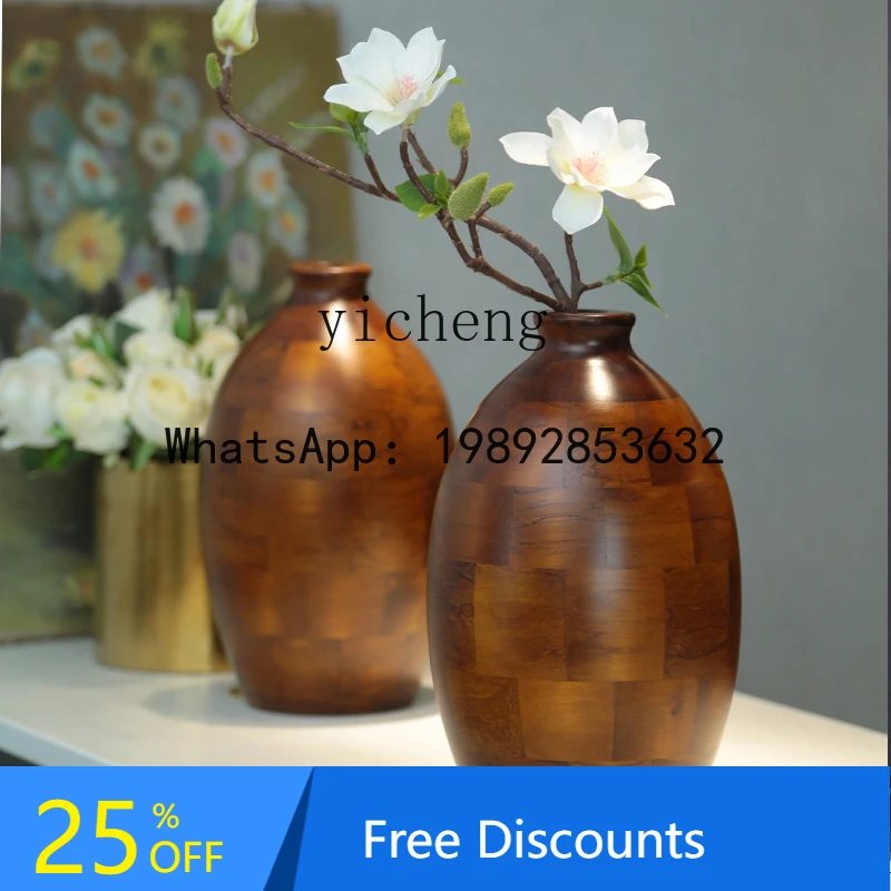 

vase decorative ornament living room flower arrangement new Chinese zen flower ware desktop bogu rack