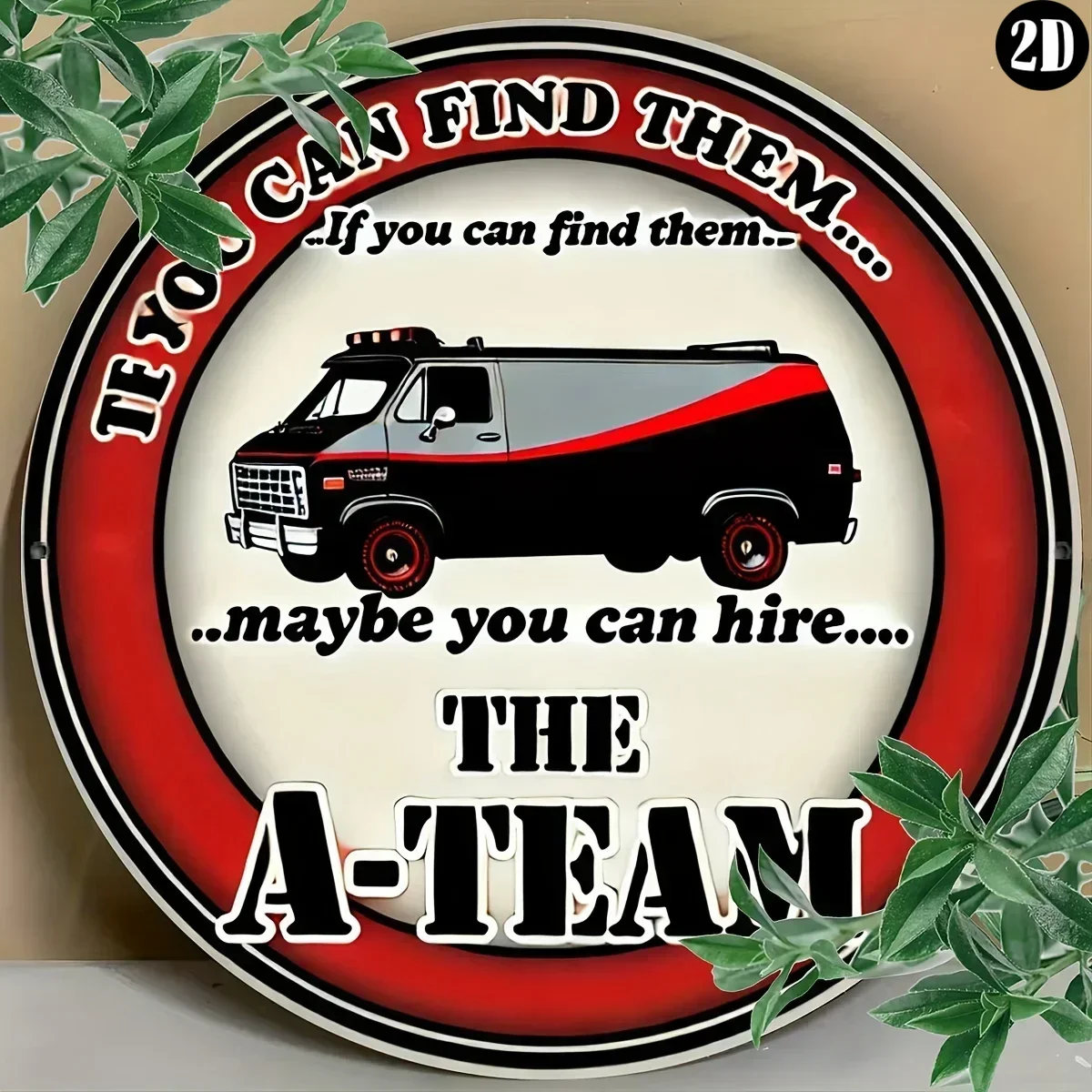 

1pc,Vintage A-Team Wall Art Sign - Retro Style Decor for Bedroom, Kitchen, Restaurant, Bar - Durable
