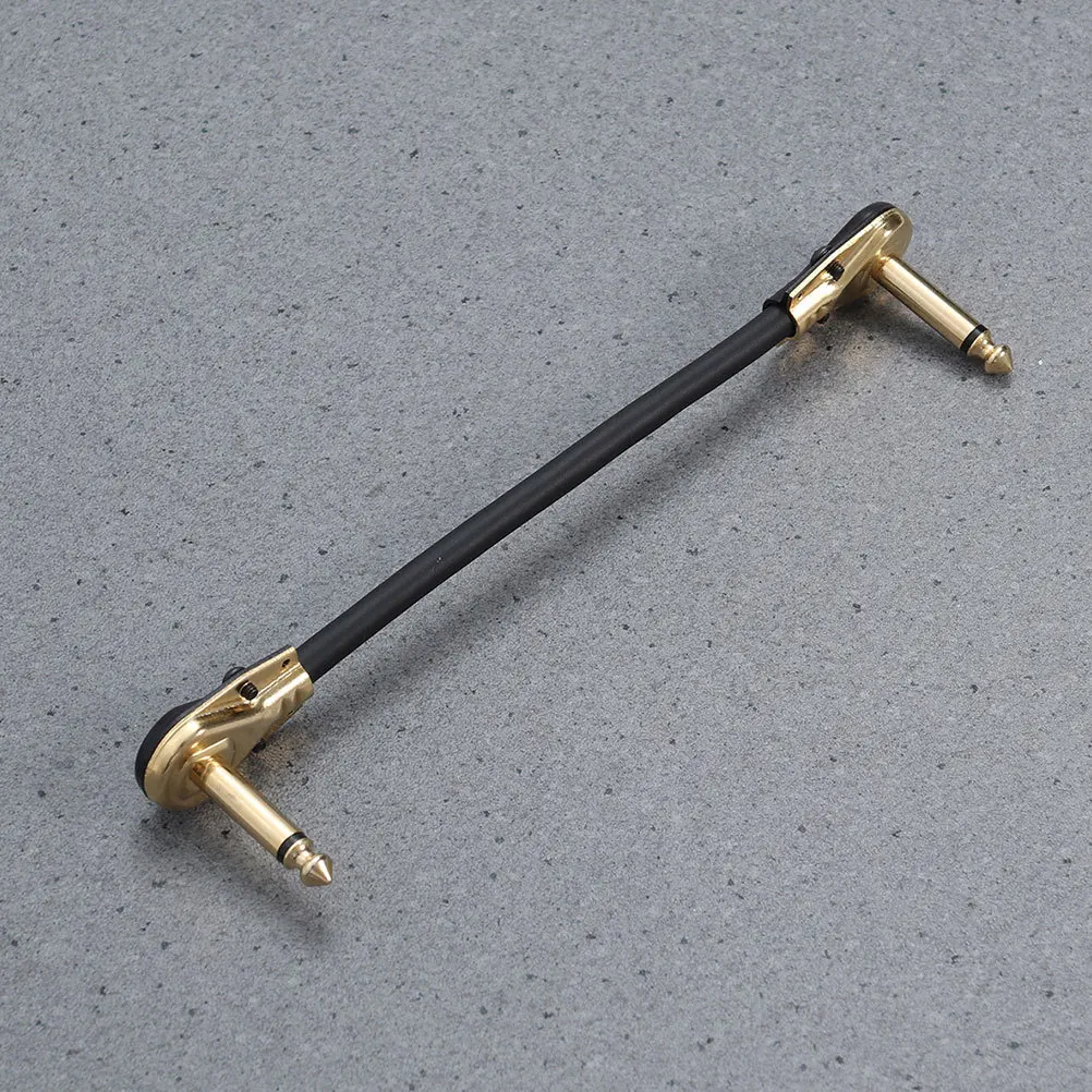 

2Pcs Gold Plated Flat Head Instrument Cable Copper Guitar Effect Cable Noise Reduction Electric Guitar Bass Keyboard Amplifier