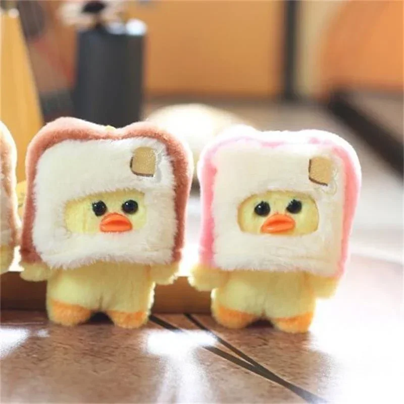 Schattige brood eend pluche pop sleutelhanger hanger pluizig knuffel Ragdoll rugzak charme tas hangende ornamenten accessoire kindergeschenken