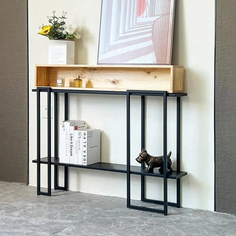 Nordic Rustic Console Tables Wabi Sabi Retro Classic Hallway Console Tables Living Room Entryway Mesa Consola Furniture For Home