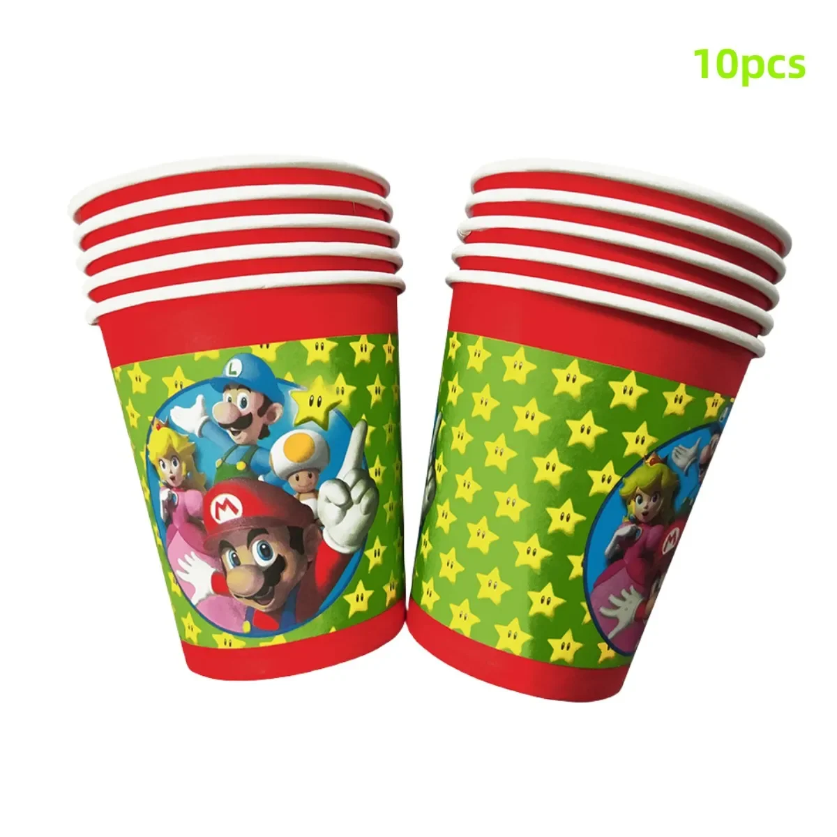 10 Person Package Cartoon Super Brother Theme Birthday Party Disposable Tableware Balloon Set Boys Girls Baby Shower