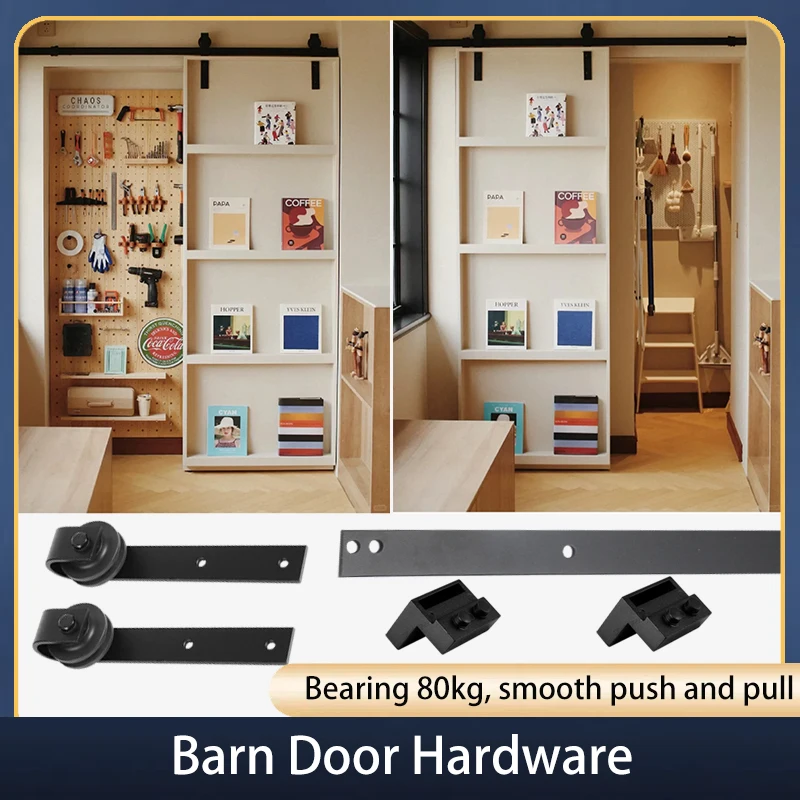 Silent Buffer Barn Door Sliding Kit Sliding Door Slide Rail Hardware Accessories Customizable Advanced Track for Various Doors