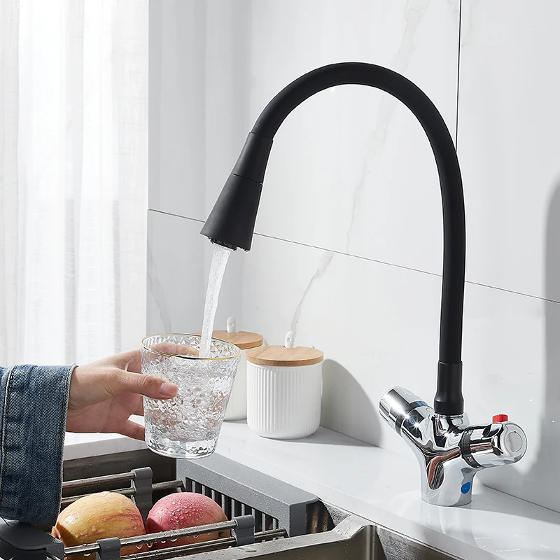 High Quality Brass Chrome Finish Kitchen Thermostatic Faucet,Constant Temperature Mixer Kitchen Faucet,The Mixer Basin Faucet