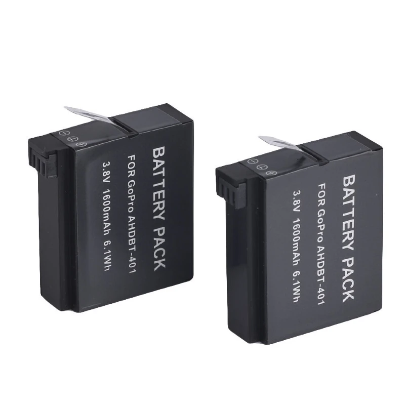 For GOPRO HERO 4 AHDBT-401 Battery Pack 2pcs