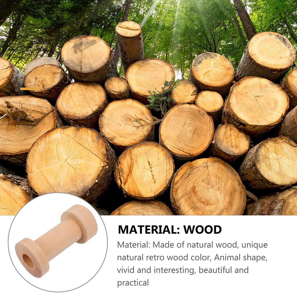 

2Pcs Wooden Winding Spools Yarn Holder for Crochet Knitting Thread Dispenser Desktop Sewing Spool Rack Fine Workmanship