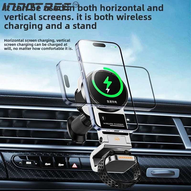 

15W Wireless Car Charger for MagSafe iPhone 16 15 iWatch Earphone Charging Air Vent Mount Stand Fast Charging Mobilephone Holder