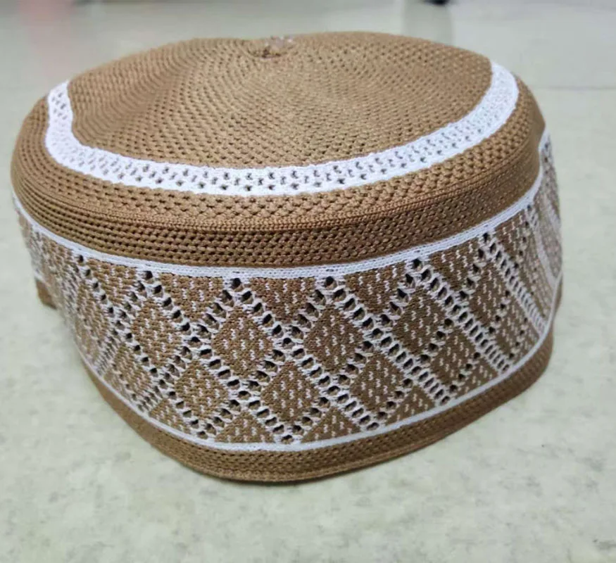 1 package/20 piece Fashion Hats Men Prayer Leisure Saudi Arabia Islamic Hat Men Party Thin Breathable Summer Hat