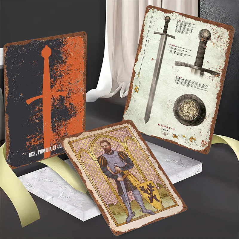 Kingdom Come: Deliverance Tinplate Posters Customizable Wall Art Retro Vintage Metal Tin Signs for Home and Decoration Gaming