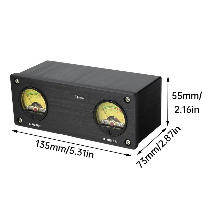 DC 5V Audio VU Meter Signal Level Indicator with 3.5mm & RCA Jacks Xz-U6