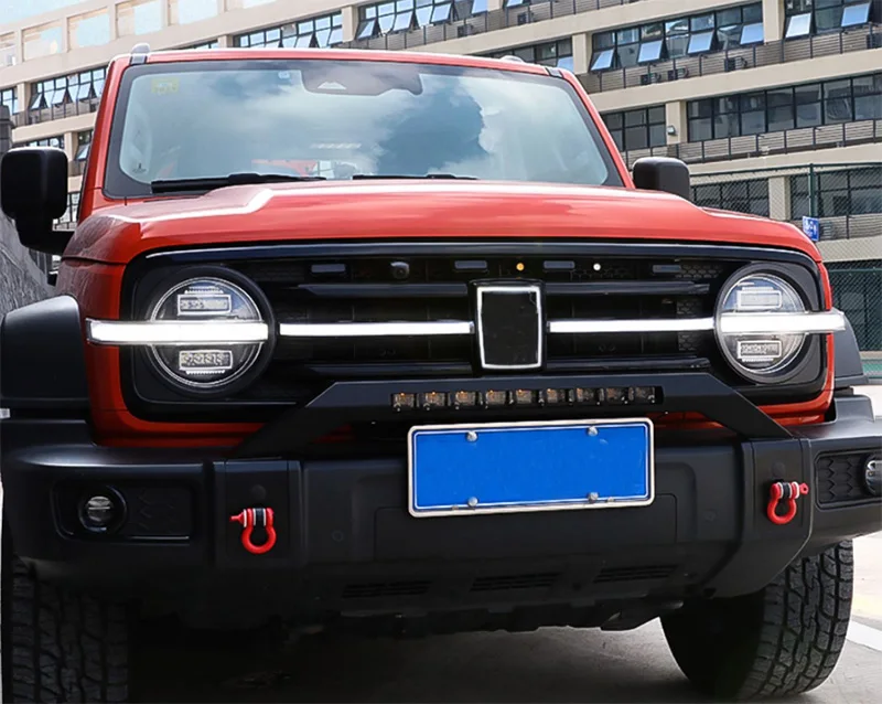 Car Grille Light Fit for Tank 300 Grille Lights Refit Through-through Day Running Light Decoration Strip Logo Cross Strip Light