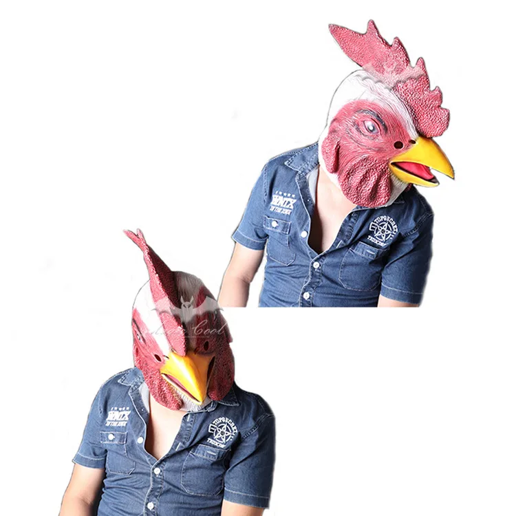 Rooster Animal Mask Headgear Halloween Party Cosplay Funny Prank Prop for Wedding Stage Gathering 5