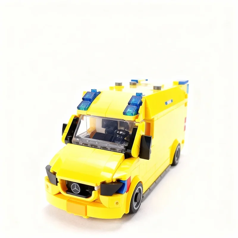 

647pcs MOC Mercedessed Benz Sprinter Dutch Ambulance City Champions Model Building Blocks Christmas Gifts Construction Toys