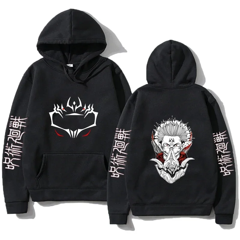 Jujutsu Kaisen Hoodie Men Women Anime Ryomen Sukuna Fun Print Long Sleeve Harajuku Hoodie Sweatshirt