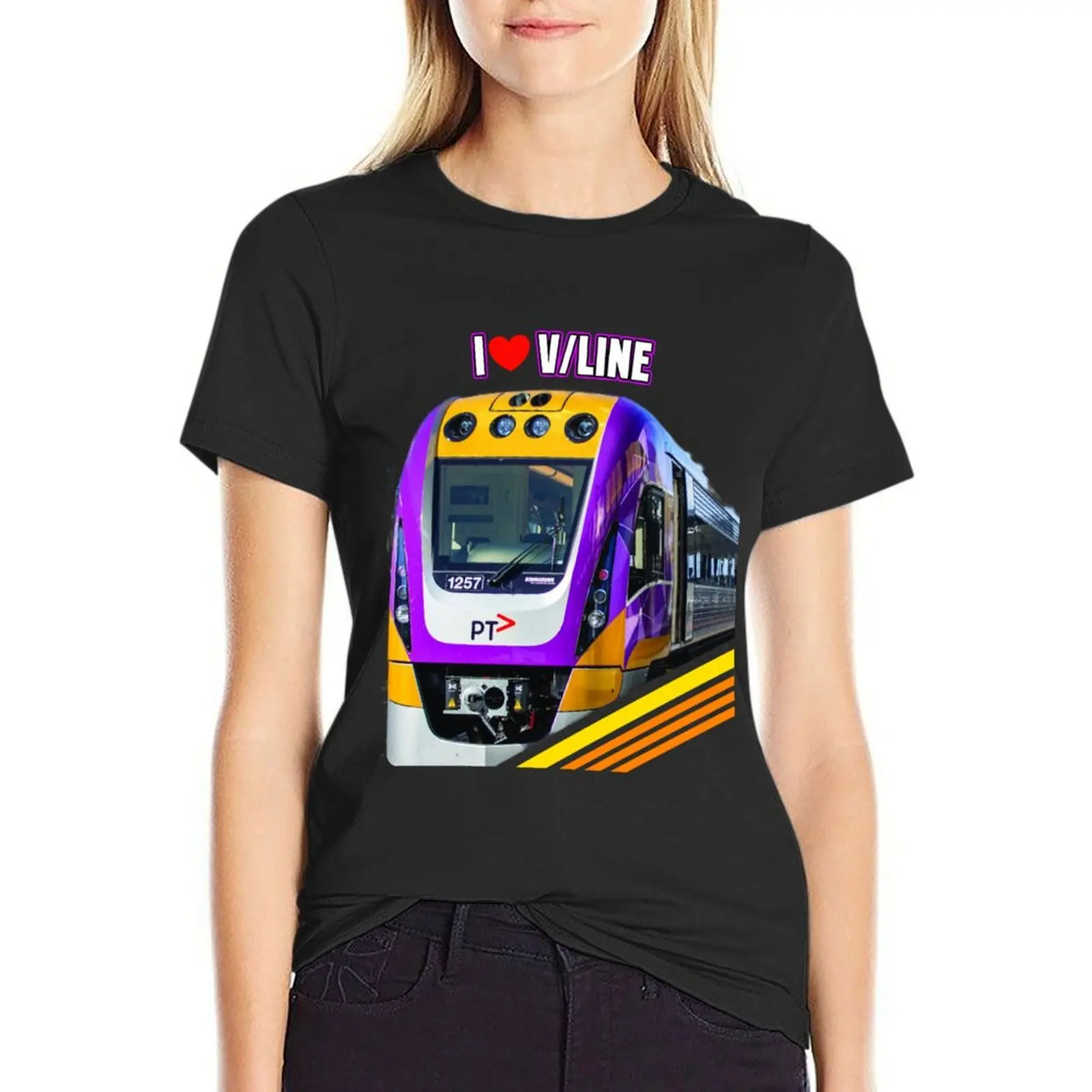 I Love Vline T-Shirt korean fashion sublime animal print white t-shirt dress for Women sexy