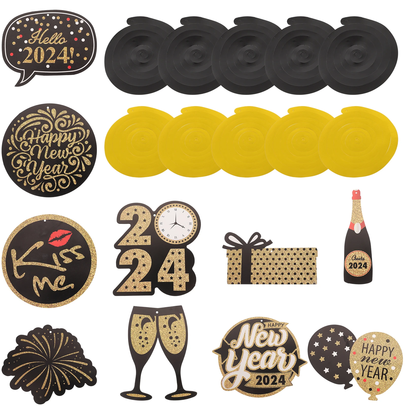 

10pcs New Year Spiral Pendant Hanging Swirl Decor For Party Wedding Spring Festival Decoration Home Decorative Pendants