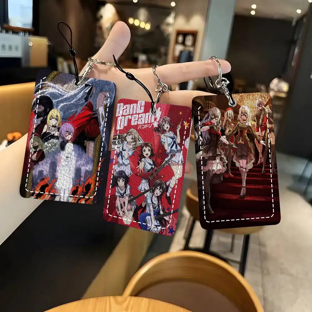 Anime BanG D-dream A=Ave M-Mujica Card Wallet With Keychain Fashion Print Bank Card Protective Holder
