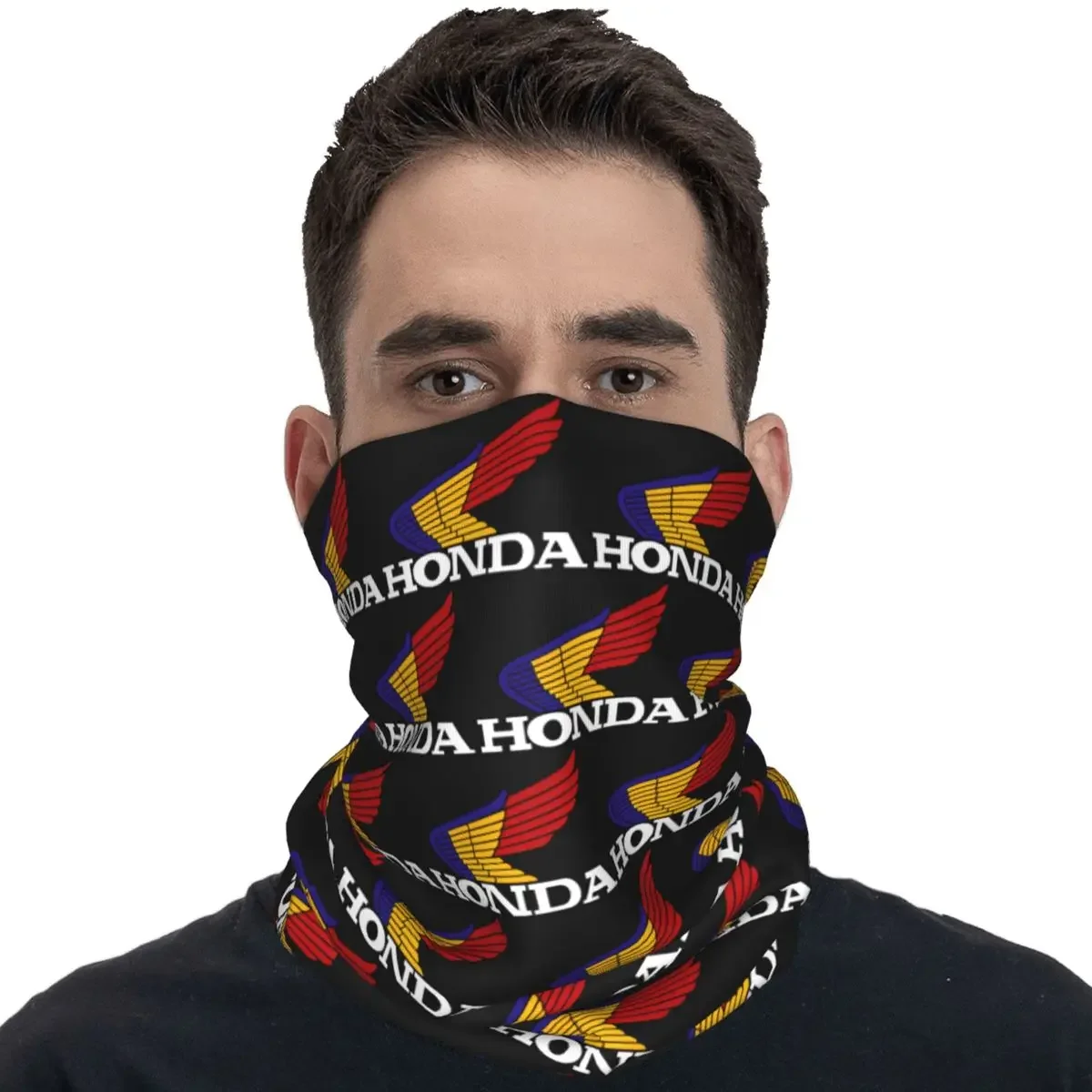 Hondas Racing Corporation Motorcycle Balaclava Riding Fishing Face Masks Man Retro UV Cycling Mask Neck Warmer Scarf Bandana