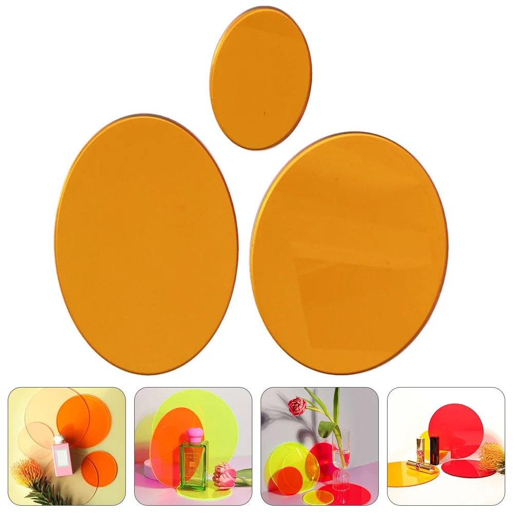 

3 Pcs Perfume Acrylic Transparent Board Round Tools The Color Window Bowl Cosmetics