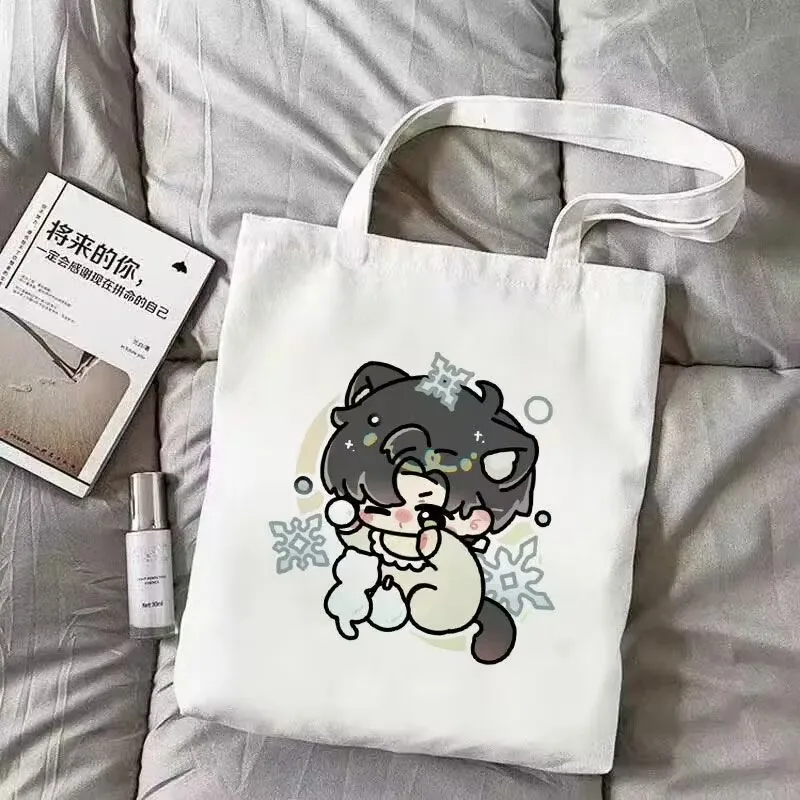 Холщовая сумка "Love and Deep Space" универсальная студенческая учебная сумка большой вместимости и ручная сумка через плечо Sylus Rafayel