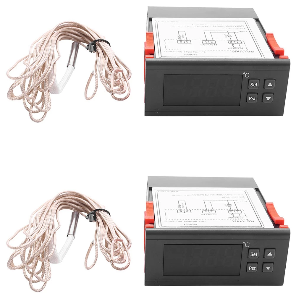 

Лидер продаж, 2X 220 В/30 А, цифровой регулятор температуры, Rc-114M, релейный термостат, выход -30-300 градусов с датчиком