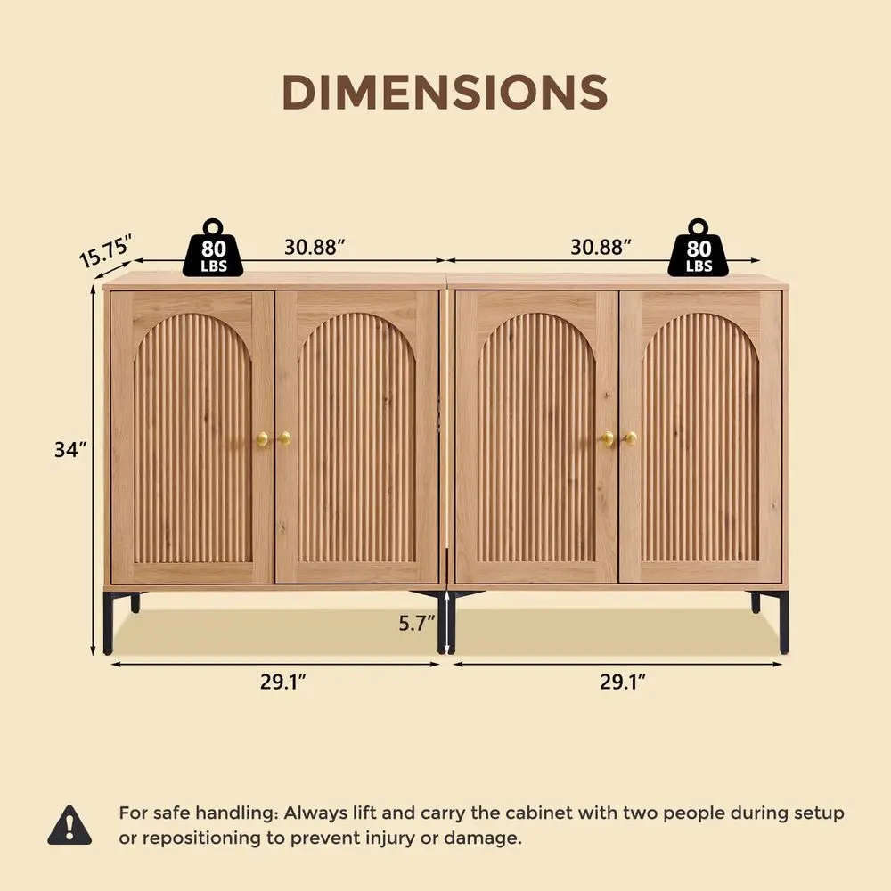 ern Buet Cabinet with Storage, 61.75