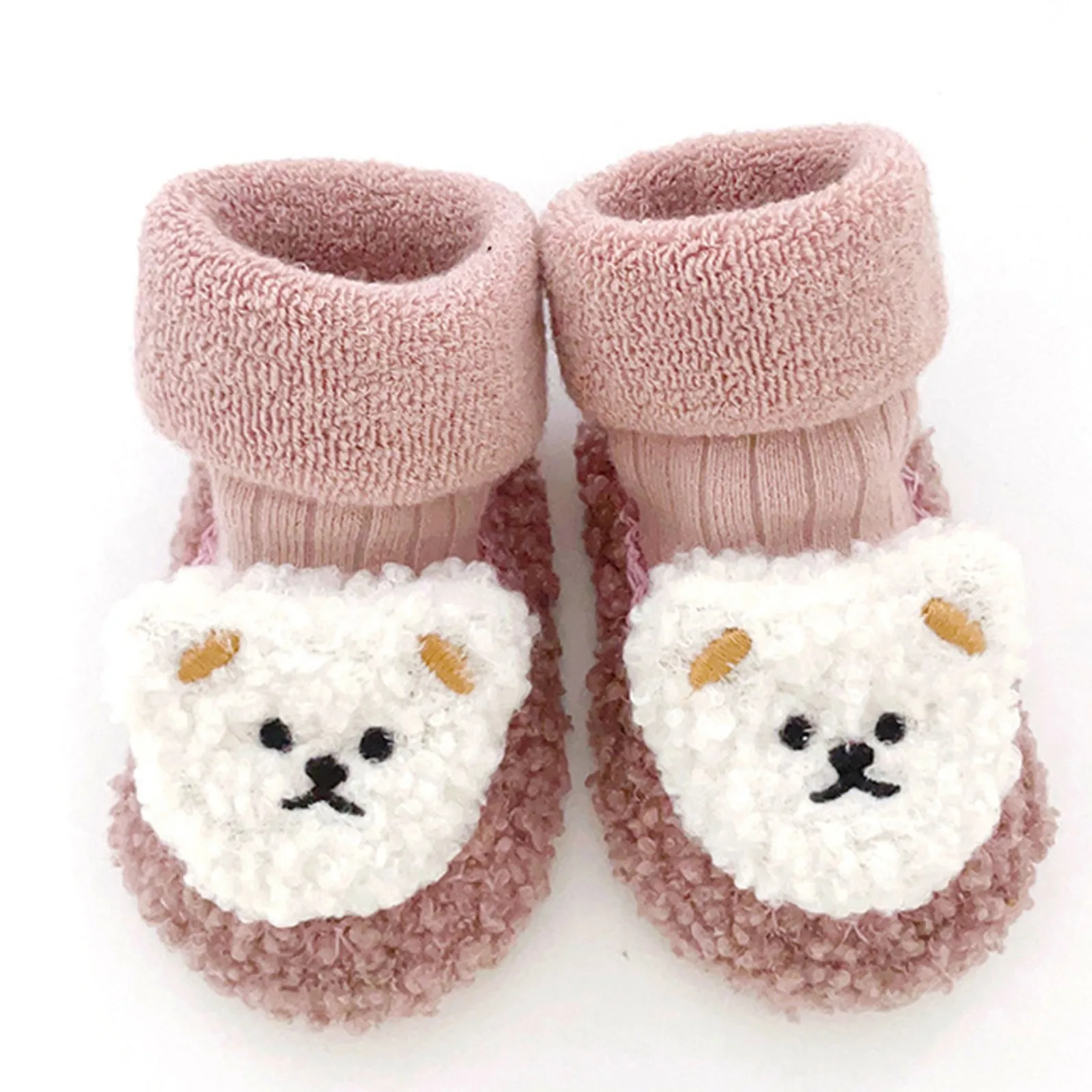 0-18Months Newborn Baby Bear Cotton Booties Winter Non-Slip Sole Toddler Boys Girls First Walkers Infant Warm Fleece Snow Boots