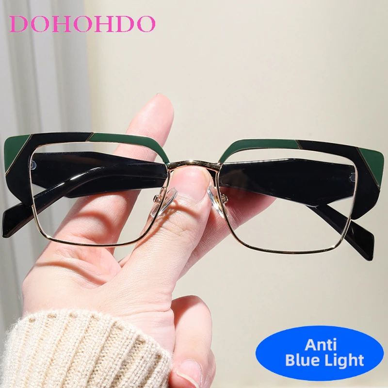 

Trending Metal Square Women Blue Light Blocking Glasses Brand Designer Men Glasses Computer Glasses For Gaming Eyeglasses Очк