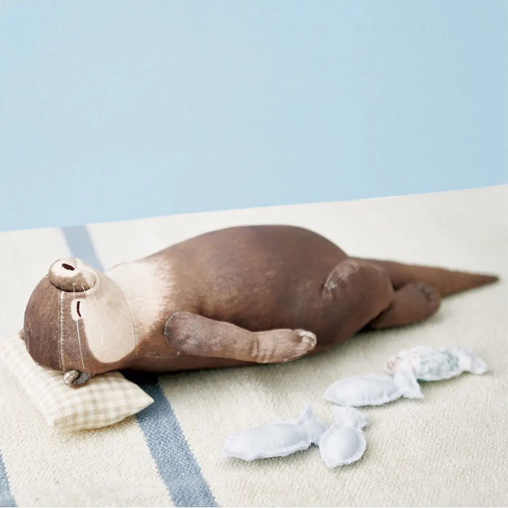 2 Cute Otter Shape Pencil Case School Office Or Home Wide Application Otter Shape Storage Bag