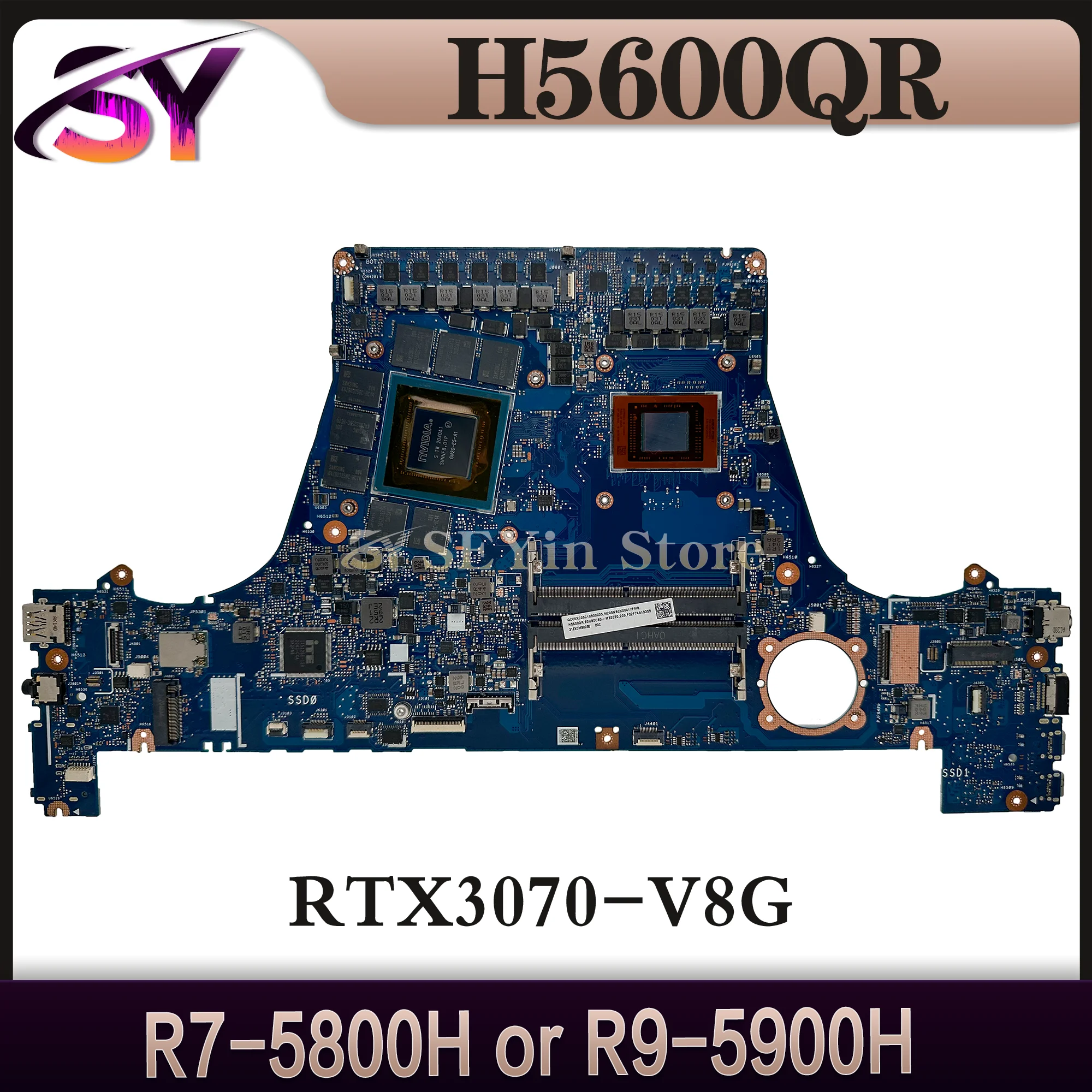 H5600Q Mainboard For ASUS H5600QM H5600QR HM5600QM HM5600QR JM5600QR JM5600QM Laptop Motherboard R5 R7 R9 RTX3060 RTX3070