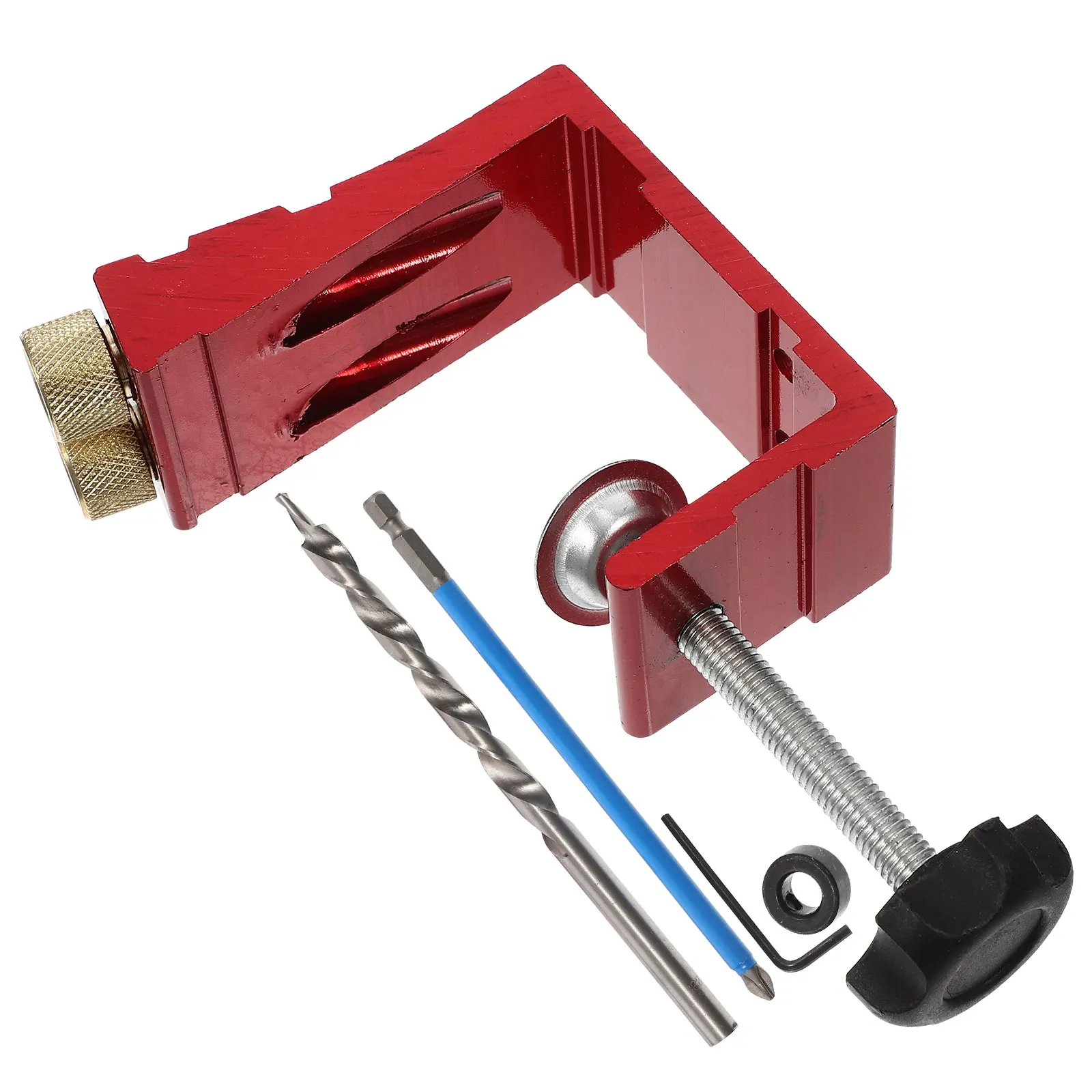 

Pocket Hole Set 15-Degree Angle Drill Guide Anti-Rust Wear-Resistant Woodworking Jigs Pocket Hole Woodworking Tools