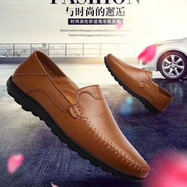 

Мужская кожаная обувь, осенняя новая повседневная кожаная обувь, мужская деловая кожаная обувь в британском стиле, корейское издание, модная обувь для вождения