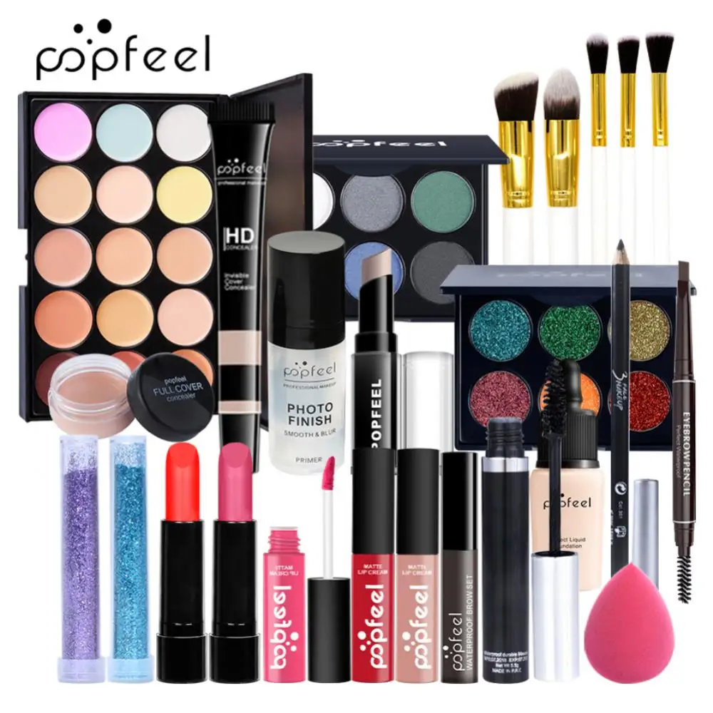 

All In One Makeup Set Eyeshadow Palette/ Lip Gloss/Concealer/ Eyeliner/ Cosmetic Bag Full Makeup Kit Women Gift Box Palette