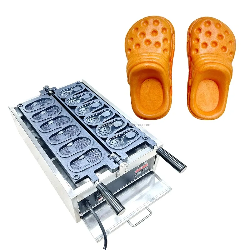 

Commercial Electric Cheese Waffle Maker Snack Maker Bread Shoe Maker