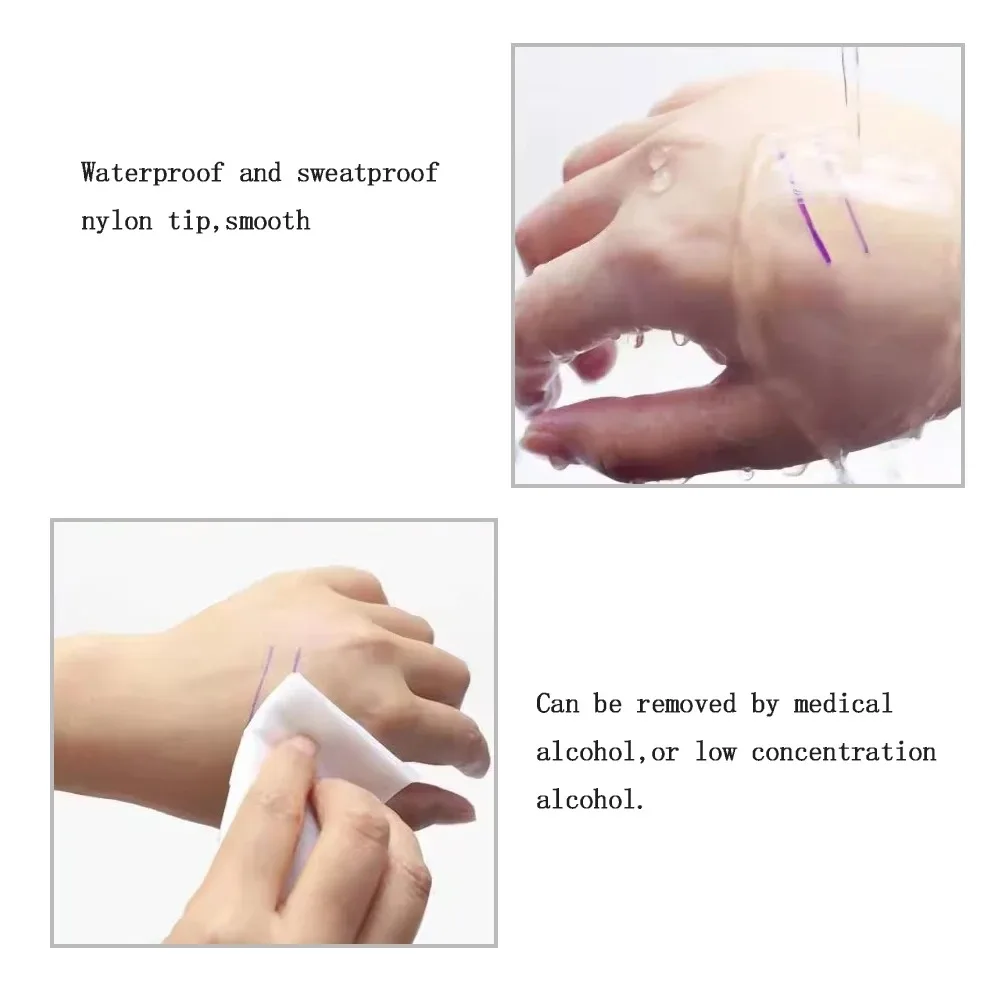 1/5/10/قطعة حزمة معقمة يمكن التخلص منها مع حاكم الجراحة الطبية تجميل دائم الجسم الوشم ثقب الكاتب الجلد قلم تحديد