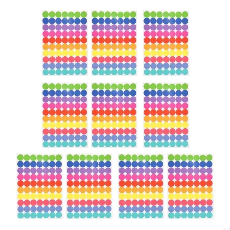 Gói 700 nhãn dán chấm đầy màu sắc 0,75 inch nhãn dán nhãn dán nhãn có thể ghi được