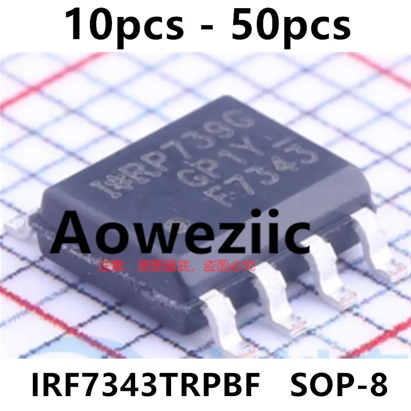 Aoweziic  2023+   100% New Imported Original IRF7343TRPBF F7343  SOP-8  P-channel MOS FET 55V 4.7A