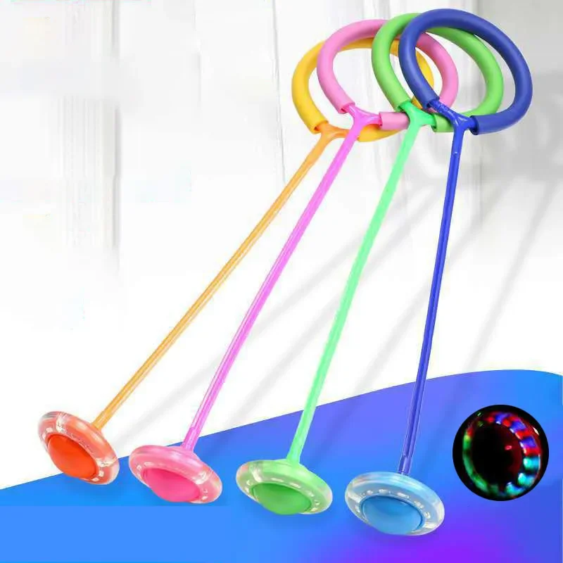 Flash Springen Fuß Kraft Ball Kinder Outdoor Fun Sport Spielzeug LED Kinder Springen Kraft Reaktion Training Ball Kind-eltern spiele