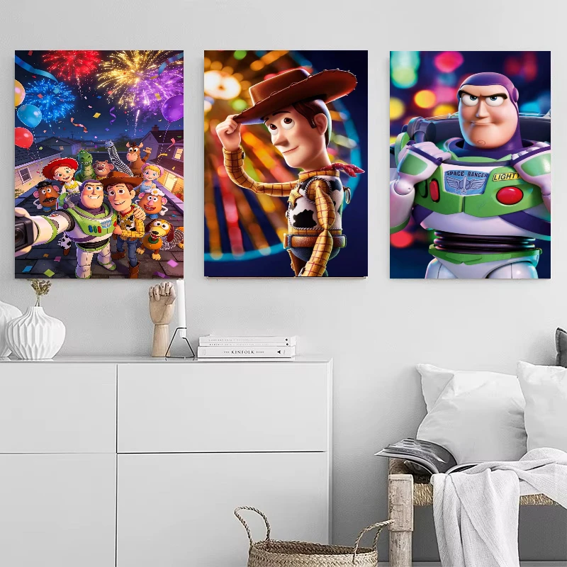 Oil Painting Cartoon T-Toy S-Story By Numbers Home Decor Modern Wall Decor for Living Room Bedroom Perfect Gift No Frame