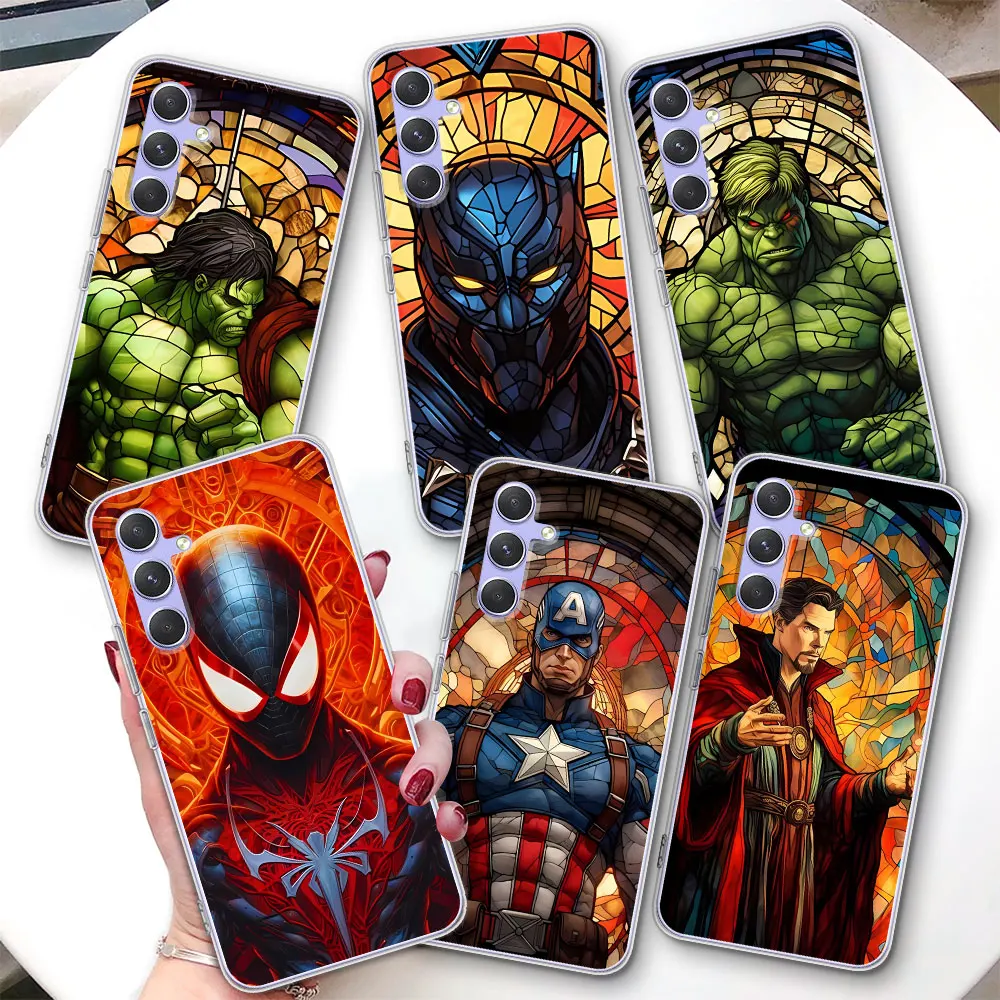 Marvel Super Hero Art TPU Case for Samsung Galaxy A15 A21s A51 A13 A35 A54 A55 A41 A52 A53 A71 A14 A21 Transparent Phone Cover