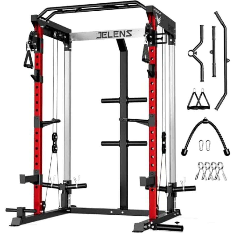 

Многофункциональная силовая рама C21 Power Cage 2000LBS с независимой двойной роликовой системой, универсальная стойка для приседаний и кроссоверов с тросами