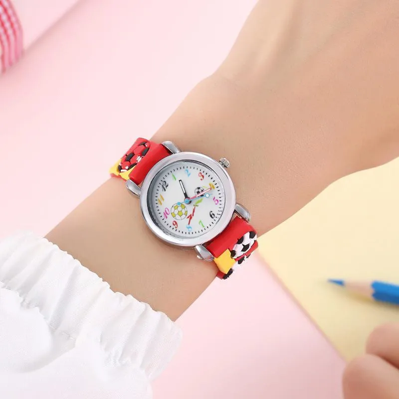 Детские 3D футбольные часы, спортивные часы с героями мультфильмов, игровые часы для мальчиков и девочек