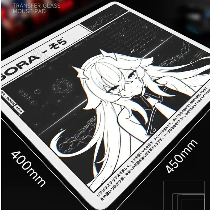 Skypad Sora Upgrade Glass Gaming Mouse Pad, Yume Smooth Frosted Surface Desk Mat For Fps Office Customizable Gaming Accessories