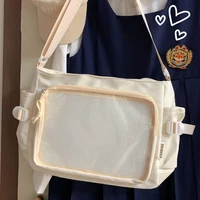 Women Ita Bag Japanese Style Shoulder Purse with Clear Window Cartoon Book Bag Multi-pockets Adjustable Strap Trendy Outdoor Bag - Image 5