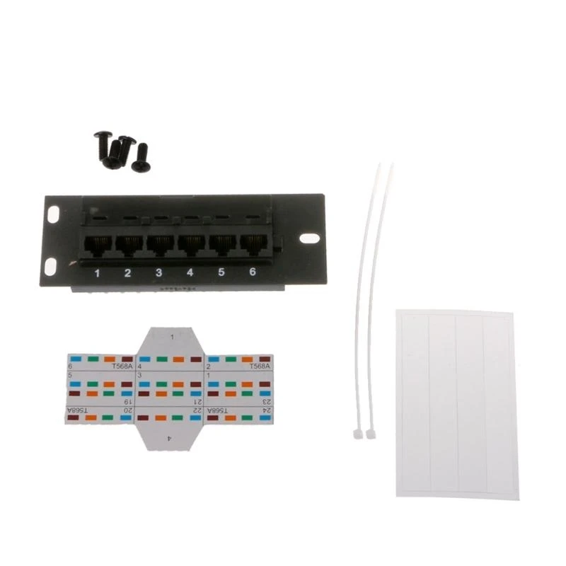 652F Wallmount /Rackmount 1U Ethernet Patch Panel Down Block for CAT5e Cabling