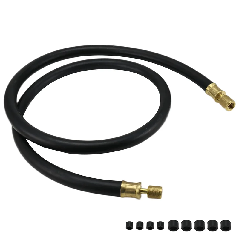 ABZV-High-Flow Refrigerant Hose, Black, 6 Foot Length, 1/2 Inch Diameter,3/8