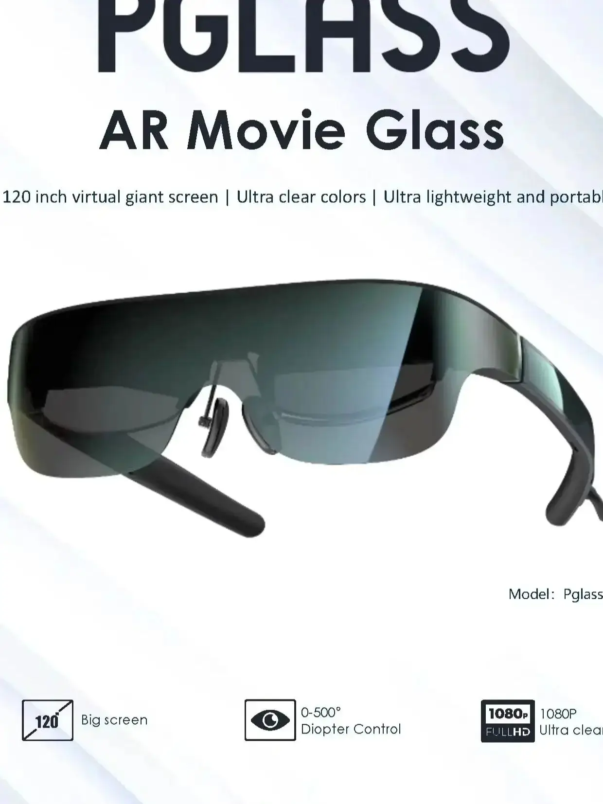 2024 Nuevas gafas inteligentes HOT Ar/VR 120HZ Realidad de aumento completa 3D OLED Max