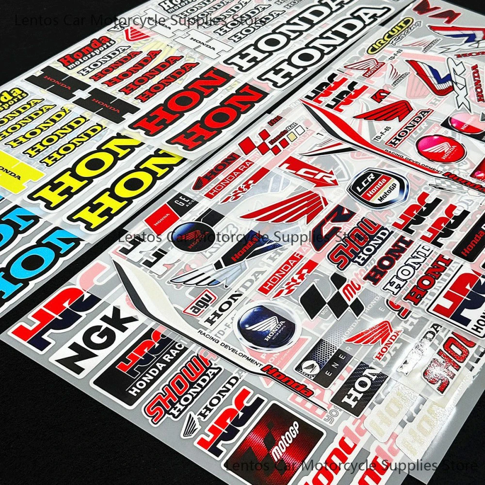 دراجة نارية تعديل ملصقات خوذة عاكسة هوندا رياضة السيارات أجنحة الأحلام شعار خزان الوقود و مربع خلفي ديكور الشارات #6