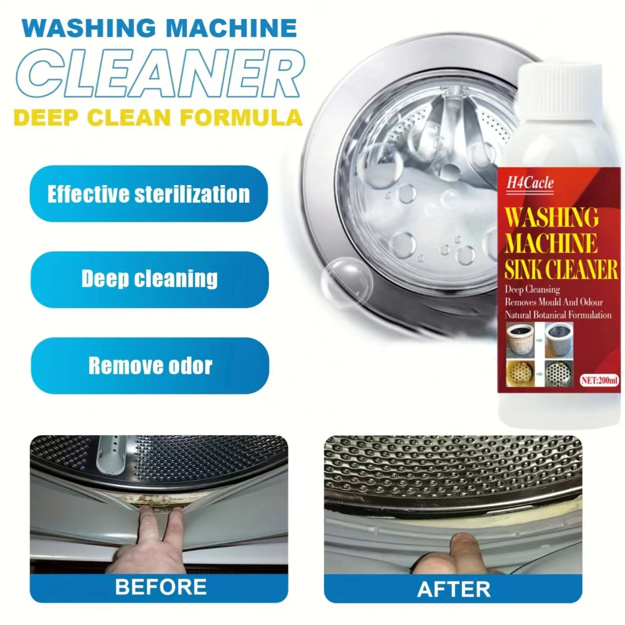 Detergent Household Sterilization Descaling Cleaning Accessories Washing Machine Sink Cleaner Odors Removal Pulsator Drum Tank